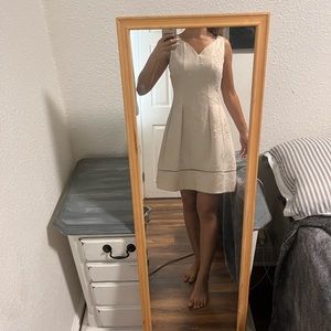 Cream Floral Dress - Size 2